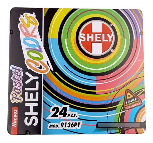 Colores Shely Triangulares Estuche Metal 24 Piezas