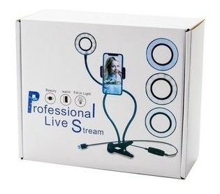Aro De Luz Selfie Led 3 Tonos Con Soporte Para Celular