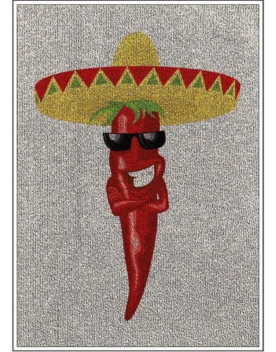 Painel Poster Hd 60x84cm Decoração Festa Mexicana Pimenta 