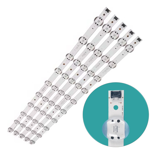 5 Tiras Con 10 Leds Compatible Con 7350pua 70up7550psb