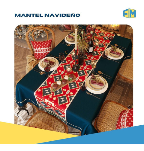 Mantel De Navidad, Mesa Navideña, Cena, Mantel Para Mesa.