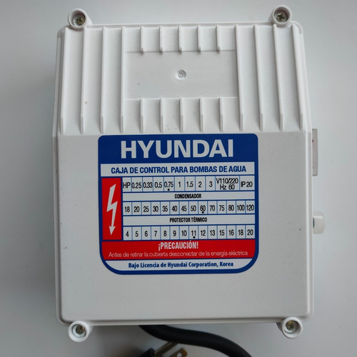 Caja Control Bomba Sumergible 0.5hp 110v Hywp500g Hyundai