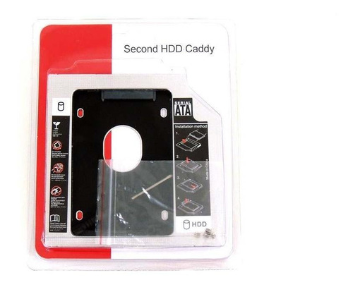Imagem 5 de 5 de Adaptador Caddy Segundo Hd Ssd Sata P/ Notebook Drive 9,5mm