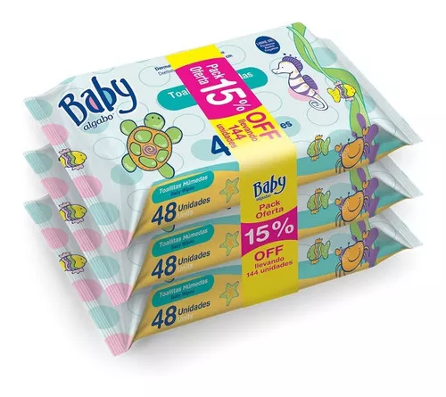 Caja x24 Baby Toallitas Húmedas 48u - Algabo Shop