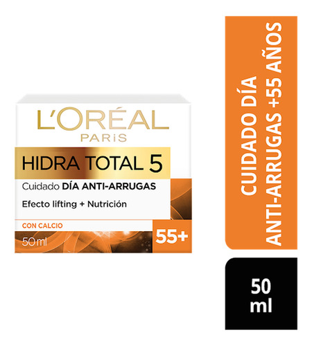 Crema Facial Humectante +55 L'oréal Paris Hidra Total 5