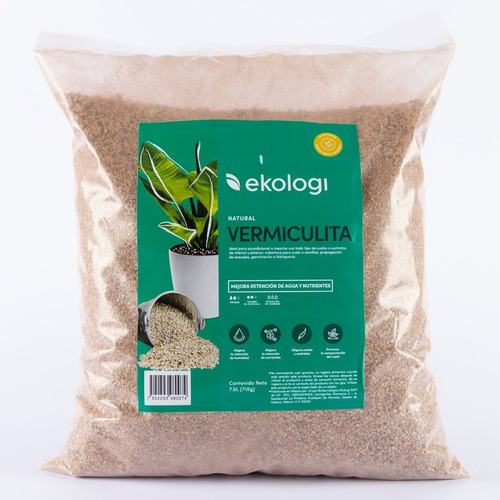 Vermiculita Natural Y Orgánica 7,5l Ekologi Sustrato Premium