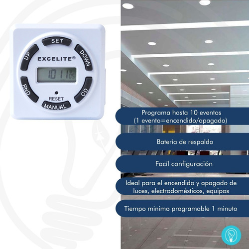 Imagen 3 de 6 de Temporizador Programable Digital, Timer, Reloj 1250w