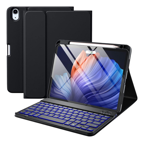 Funda Teclado iPad Air 10.9puLG, Soporte Delgado Para Lápice