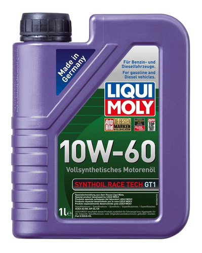 Aceite Synthoil Race Tech Gt1 10w60 Liqui Moly 1l Maranello