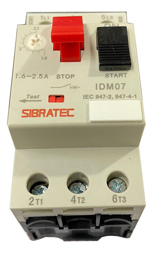 Sibratec Disjuntor Motor Idm07-gv2 Ajuste 1,6~2,5a