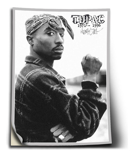 Adesivo Rap Rapper Tupac Shakur Auto Colante A0 120x84cm B