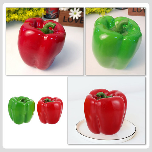 2 Unidades De Imitación De Pimiento Artificial Para Decoraci