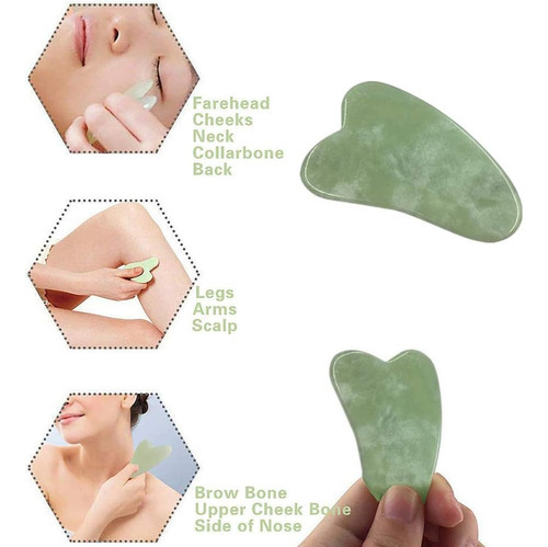 Rodillo De Jade Para De Masaje De Raspado Gua Sha De La Cara