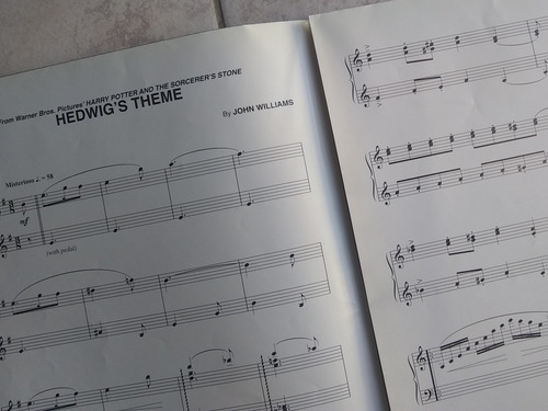 Harry Potter, Hedwig's Theme, Partitura Para Piano, Poster (Usado)