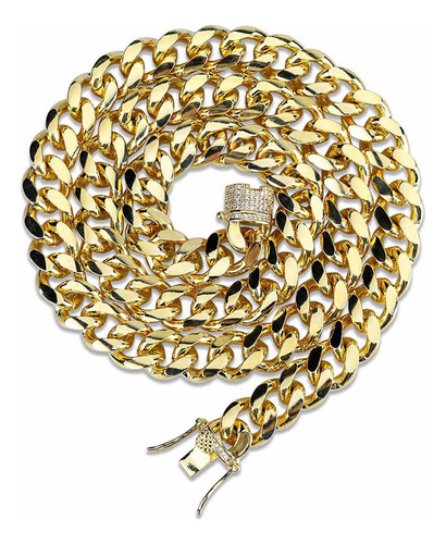 Collar De Cadena De Eslabones Cubanos De Miami Para Hombre C