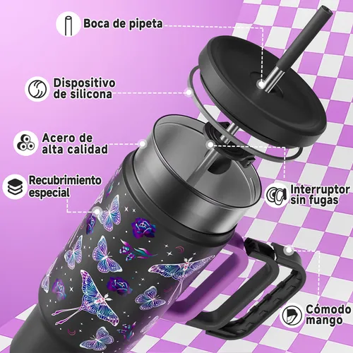 Meoky Vaso Térmico De Acero Inoxidable Con Calor/frí 40oz