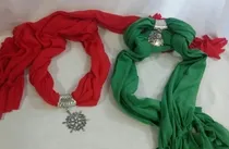 Comprar Bufandas De Navidad En Colores: Verde \u002F Roja