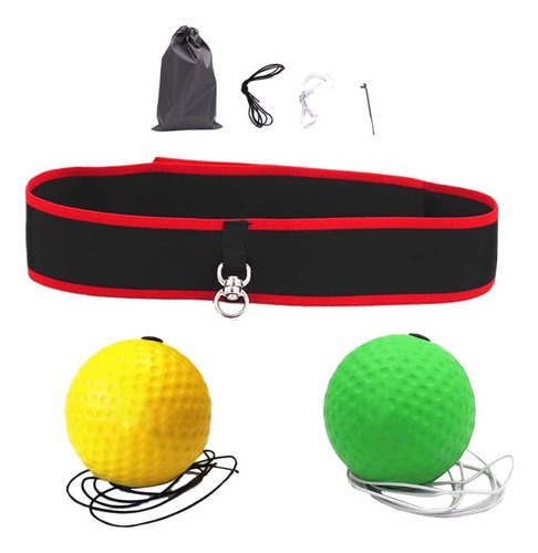 2 Pelota De Boxeo Para , Diadema, Pelota De Bolas Amarillas