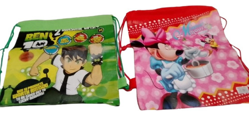 Mochilas/bolsitas Friselina P/ Niños X 2 Unidades Personajes