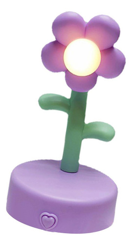 Lámpara De Mesa De Flores, Luz Nocturna, Con Pilas,