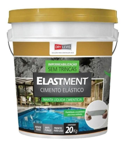 Manta Líquida Elastment Cimento Elástico 20kg Drylevis