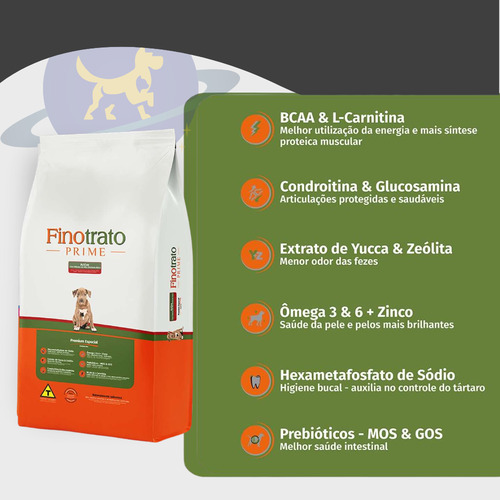 Ração Finotrato Cães Filhotes Pit Bull Active 15 Kg Completa