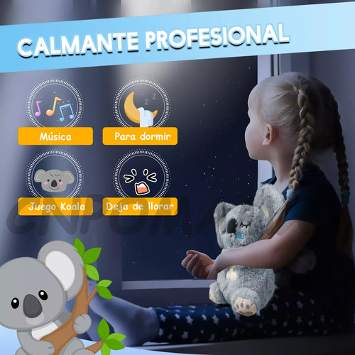 CNPOMAMXF Koala Peluche Que Respiran Orejas Mover Alivia Ansiedad 5 Niveles Ajustables