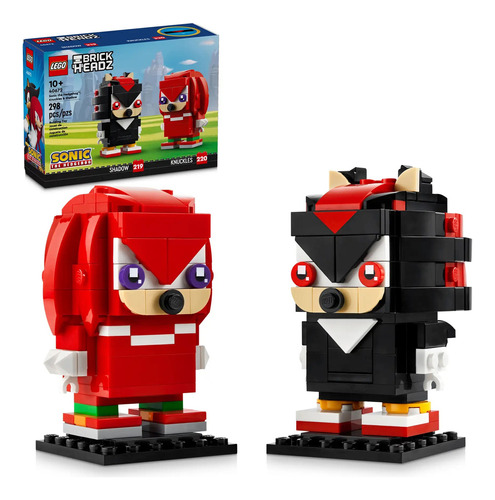 Lego Brick Headz Sonic: Knuckles Y Shadow 40672 - 298pz Cantidad De Piezas 298
