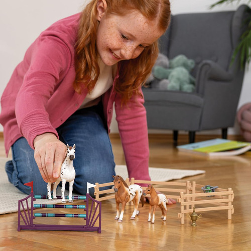 Juego De Caballos Schleich Horse Club 17 Piezas Lisa Color
