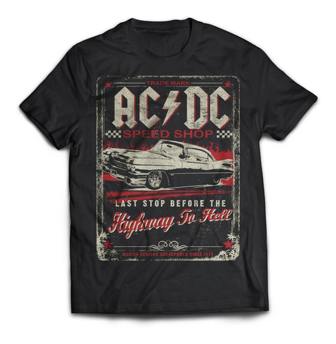 Imagen 1 de 8 de Camiseta Acdc Highway To Hell  Rock Activity