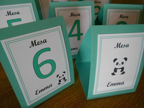 Números De Mesa - Indicadores Con Base De Color