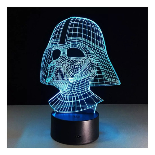 Lampara De Mesa Darth Vader Fanart Base Negra