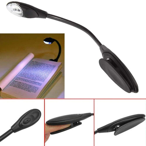 Lampara Clip Para Lectura Led Blanco Libro