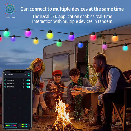 Guirnalda De Luces Usb 5v Bluetooth Rgb 10 M 50 Focos