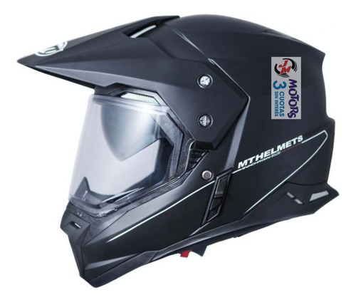 Jm Casco Moto Mt Synchrony Duo Sport Sv Negro Mate Adventure