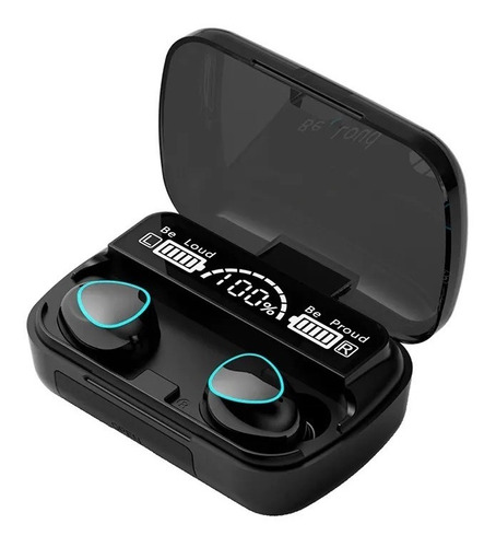 Audífonos In-ear Inalámbricos Bluetooth M10 Negro Color de la luz Blanco