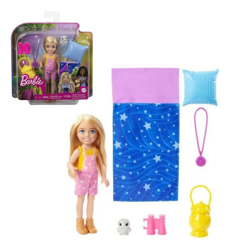 Boneca Barbie Chelsea Acampamento Divertido 3+ Hdf77 Mattel