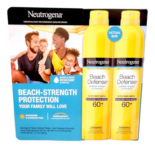 Protector Solar En Spray Neutrogena - Beach Defense - 2 Pack