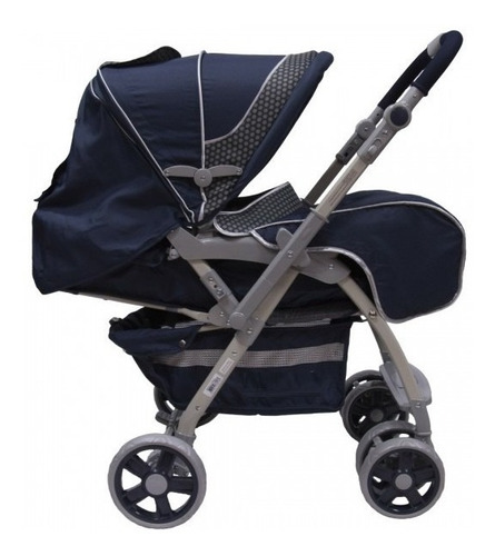 Coche Baby De Paseo Acolchado Reversible Capota Pies Negro