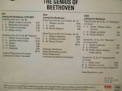 Imagen 2 de 4 de The Genius Of Beethoven. Symphonies Nos 6 Pastoral & 8