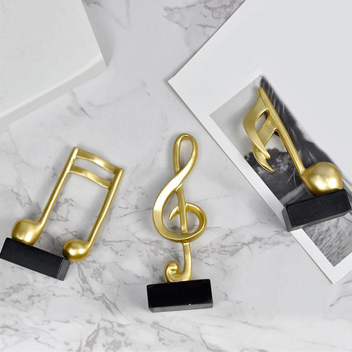2 Peças De Nota Musical Escultura Ornamento Estatueta