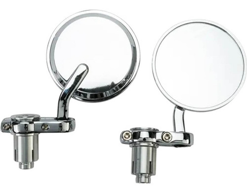 Imagen 1 de 7 de Espejos Redondos Bar End Para Moto Cafe Racer Y Otras