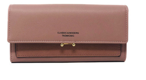 Imagen 1 de 5 de Cartera Mujer Moderna Billetera Cuero Monedero Y Tarjetero
