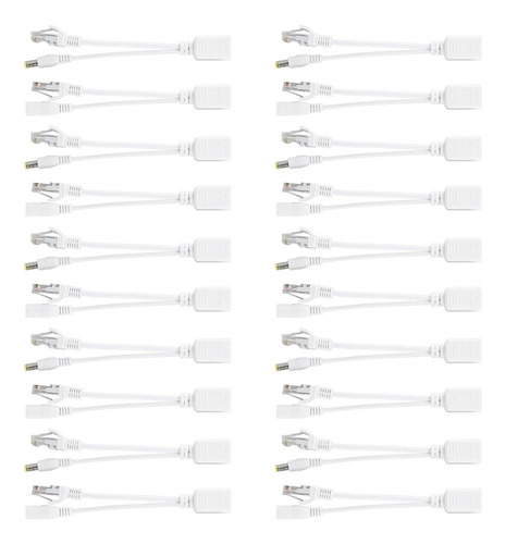 Cable De Alimentación A Travé Poe Rj45 Ip Camera De 10 Pares