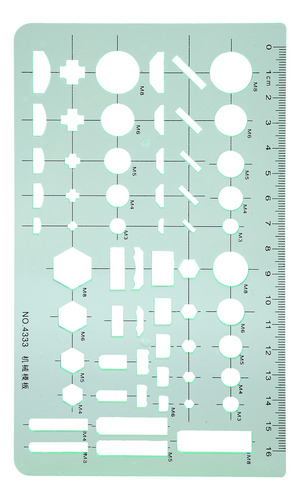 Plantilla De Dibujo Multifuncional De Medición Geométrica De