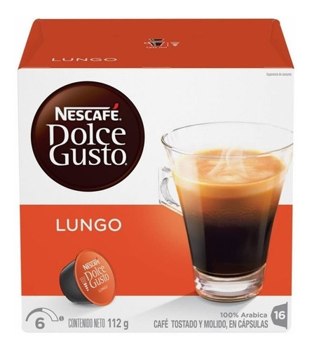 Nescafé Dolce Gusto | Lungo Caja 16 Cápsulas Para 16 Tazas