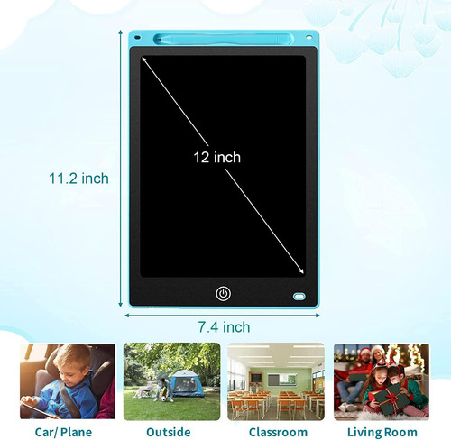 100 Pizarra Mágica Lcd Niños Tableta Multicolor 12'' Mayoreo
