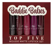 Comprar Set De 5 Labiales Deluxe Mousse Mate Tono Baddie Babies