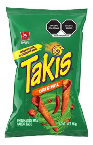 Botana Barcel Takis Original 56g Pack 48 Pzas