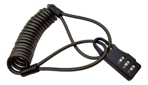 2 Candado De Combinación Seguro Con Cable Flexible 2 Piezas